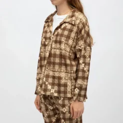 Surchemise matelassée motif bandana avec boutons bijoux Femme HOLLY AND JOEY