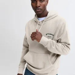 Sweat à capuche yuki poignets cotelés poche kangourou Homme JACK & JONES