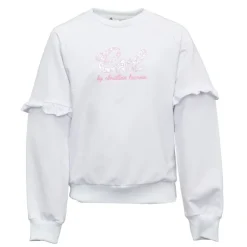 Sweat à sequins coton col rond manches avec volants Fille CXL BY CHRISTIAN LACROIX