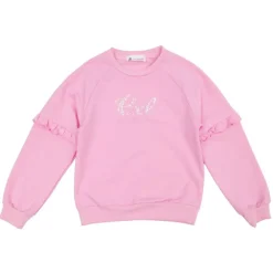 Sweat à sequins coton col rond manches avec volants Fille CXL BY CHRISTIAN LACROIX