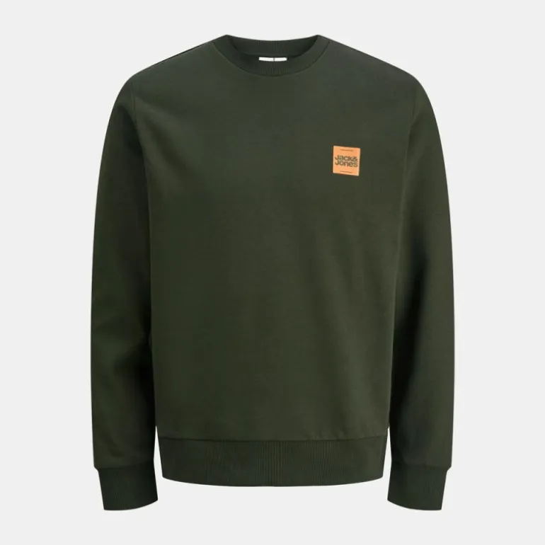 Sweat brandy coton col ras de cou manches longues Homme JACK & JONES