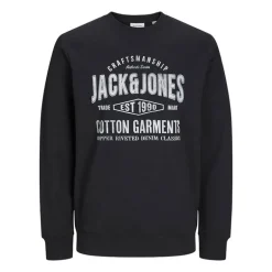 Sweat col rond noir Homme JACK & JONES