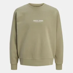 Sweat doux col ras de cou coton mélangé vesterbro manches longues Homme JACK & JONES