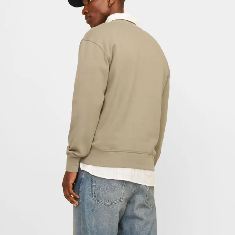 Sweat doux col ras de cou coton mélangé vesterbro manches longues Homme JACK & JONES