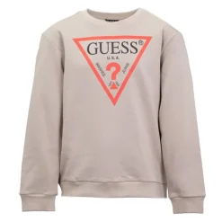 Sweat en coton col rond avec logo Enfant GUESS