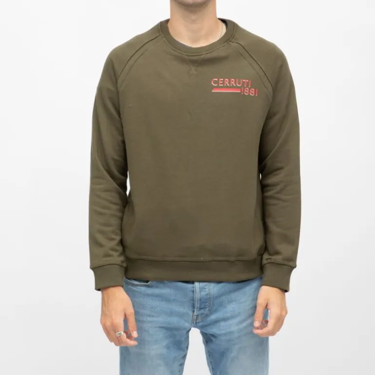 Sweat manches longues col rond coda imprimé logo Homme CERRUTI