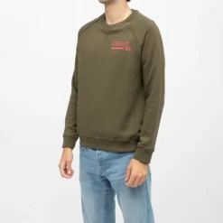 Sweat manches longues col rond coda imprimé logo Homme CERRUTI