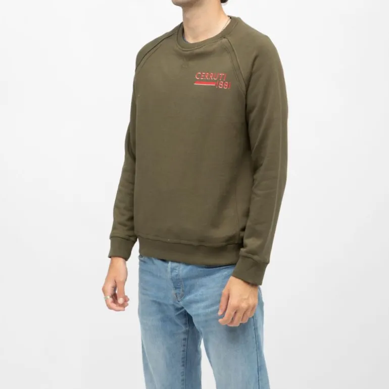 Sweat manches longues col rond coda imprimé logo Homme CERRUTI