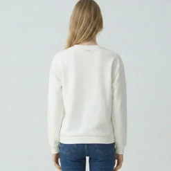 Sweat mane col rond avec broderie fleur Femme LES TROPEZIENNES PAR M.BELARBI