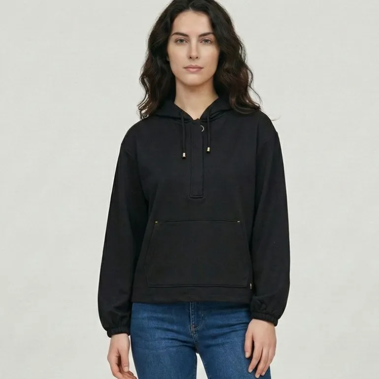 Sweat zip a capuche lignite Femme LES TROPEZIENNES PAR M.BELARBI