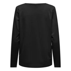 T shirt manches longues col V à paillettes karanda red Femme ONLY