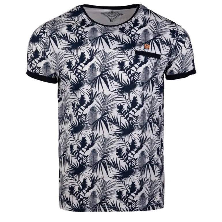 Tee shirt à fleurs tropicales mogador Homme BLAGGIO