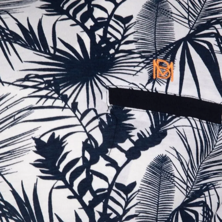 Tee shirt à fleurs tropicales mogador Homme BLAGGIO