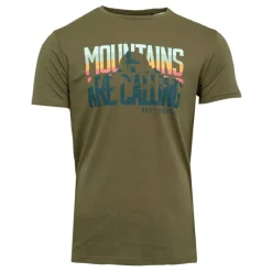 Tee shirt ajusté Mountains are calling coton Homme BEST MOUNTAIN