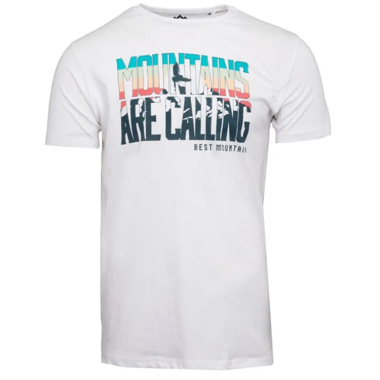 Tee shirt ajusté Mountains are calling coton Homme BEST MOUNTAIN