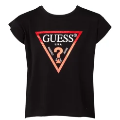 Tee shirt avec grand logo rouge col rond Enfant GUESS