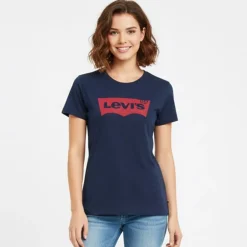 Tee shirt avec grand logo rouge coton Femme LEVI'S