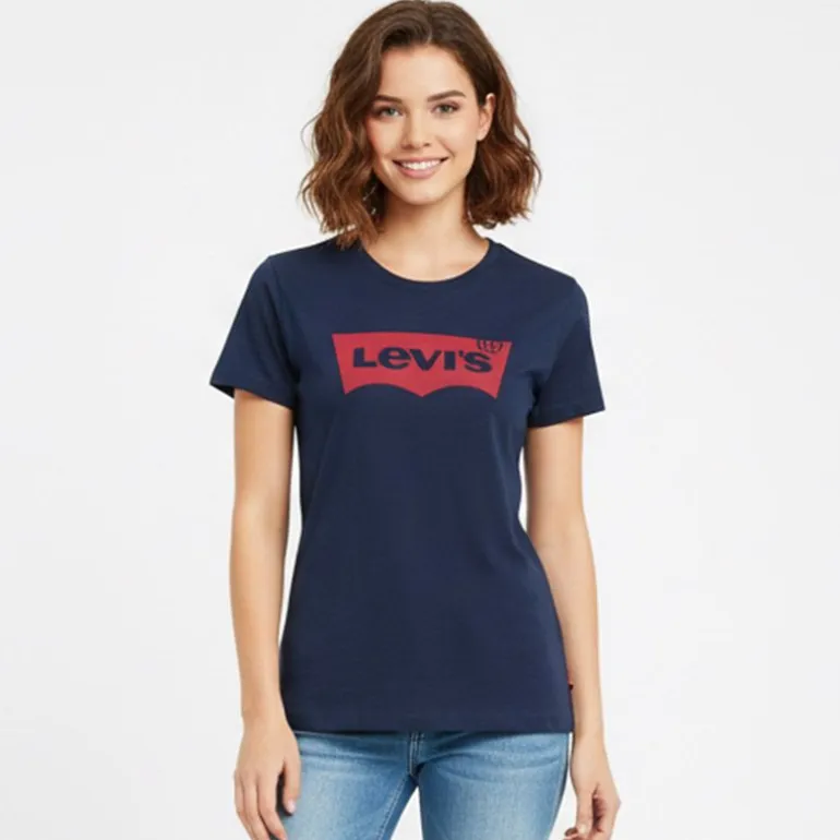 Tee shirt avec grand logo rouge coton Femme LEVI'S