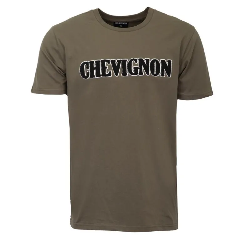 Tee shirt avec logo fausse fourrure Homme CHEVIGNON