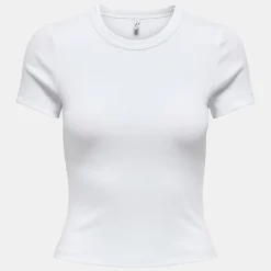 Tee shirt basique col rond coton bio Femme ONLY