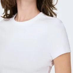 Tee shirt basique col rond coton bio Femme ONLY