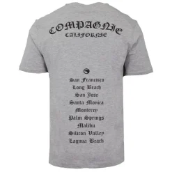 Tee shirt basique coton avec imprimé villes américaines Homme COMPAGNIE DE CALIFORNIE