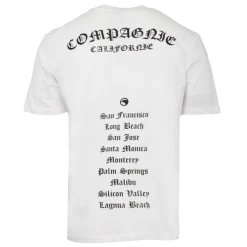 Tee shirt basique coton avec imprimé villes américaines Homme COMPAGNIE DE CALIFORNIE