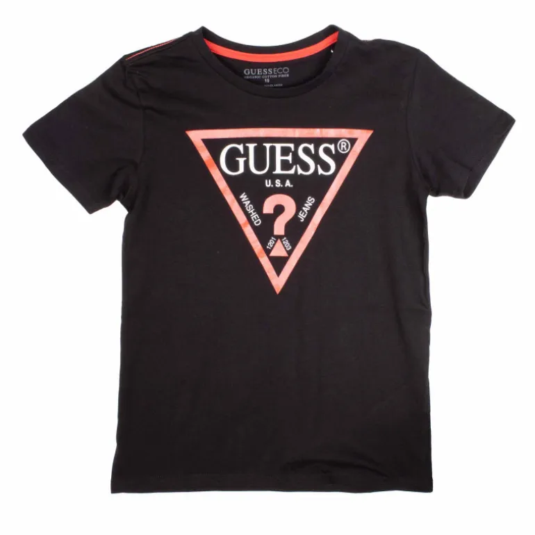 Tee shirt basique coton col rond avec logo Enfant GUESS