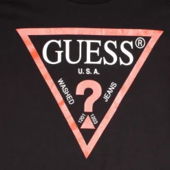 Tee shirt basique coton col rond avec logo Enfant GUESS