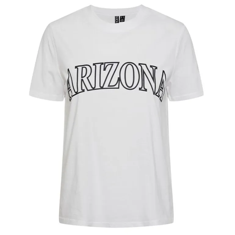 Tee shirt blanc imprimé Arizona Femme PIECES