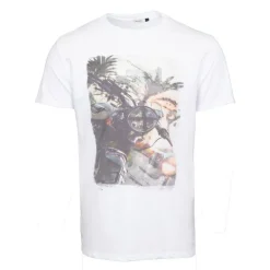 Tee shirt blanc imprimé tropical moto Homme IMPERIAL