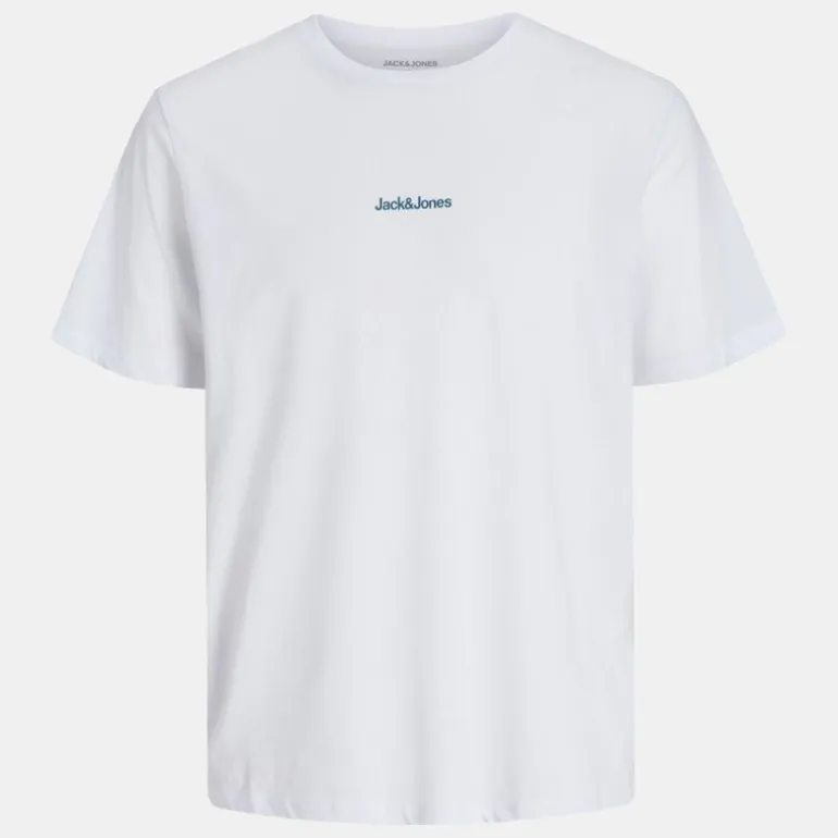 Tee shirt blanc mine col rond motif soleil levant Homme JACK & JONES