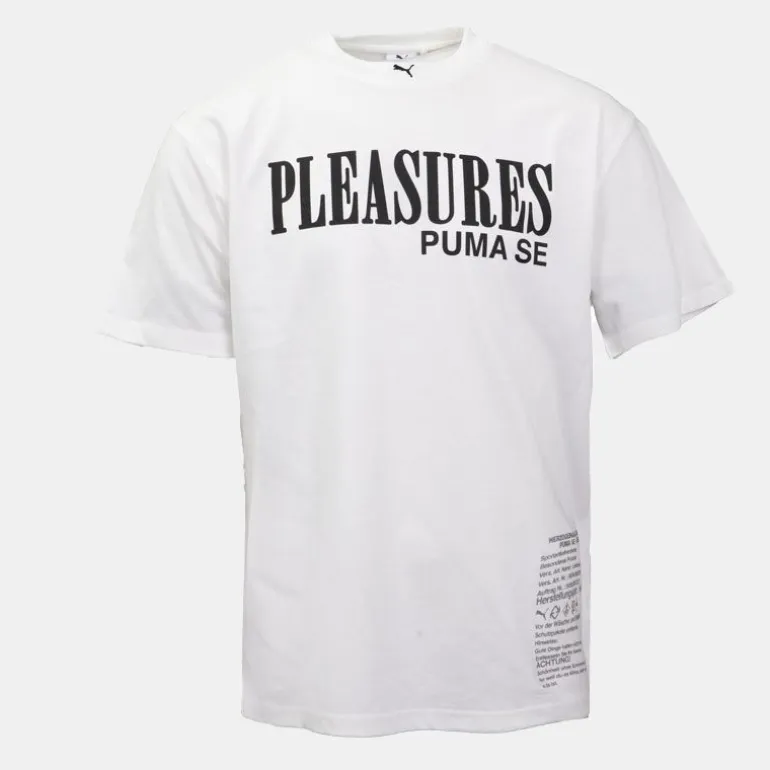 Tee shirt blanc Puma x Pleasures avec inscription Homme PUMA