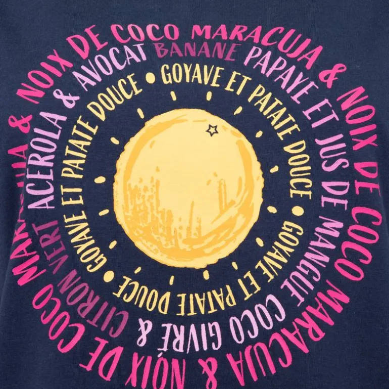 Tee shirt bleu marine coton Soleil Femme LA PETITE ETOILE