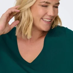 Tee shirt Bonnie col V regular fit Femme ONLY CARMAKOMA