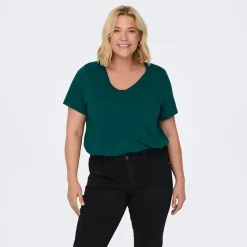 Tee shirt Bonnie col V regular fit Femme ONLY CARMAKOMA