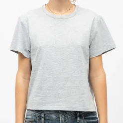 Tee shirt carré basique gris chiné tomi Femme LA PETITE ETOILE