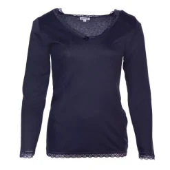 Tee shirt chaud à dentelle col V ysia Femme BURTON OF LONDON