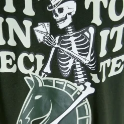 Tee shirt Checkmate avec imprimé squelette sully vert foncé Homme JACK & JONES