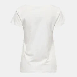 Tee shirt cloud dancer paris coton à sequins noirs Femme JDY