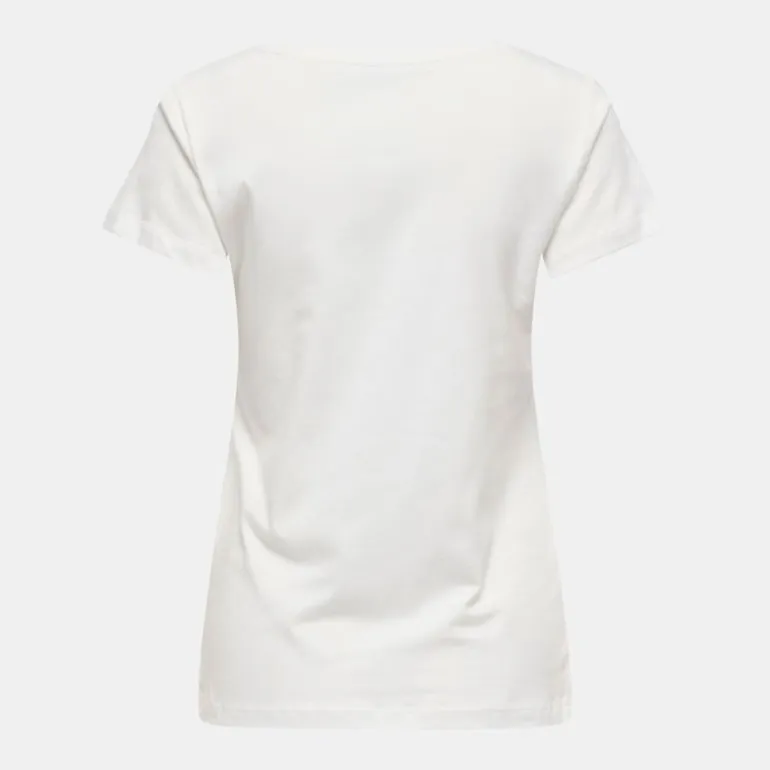 Tee shirt cloud dancer paris coton à sequins noirs Femme JDY