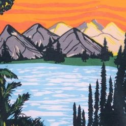 Tee shirt col rond imprimé paysage de montagne Homme BEST MOUNTAIN