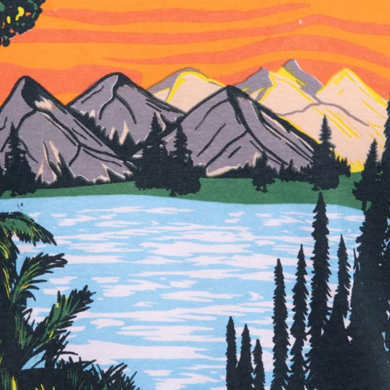 Tee shirt col rond imprimé paysage de montagne Homme BEST MOUNTAIN