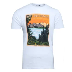 Tee shirt col rond imprimé paysage de montagne Homme BEST MOUNTAIN