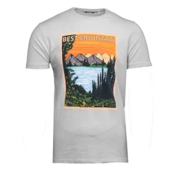 Tee shirt col rond imprimé paysage de montagne Homme BEST MOUNTAIN
