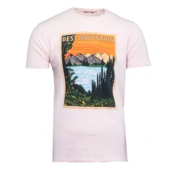 Tee shirt col rond imprimé paysage de montagne Homme BEST MOUNTAIN