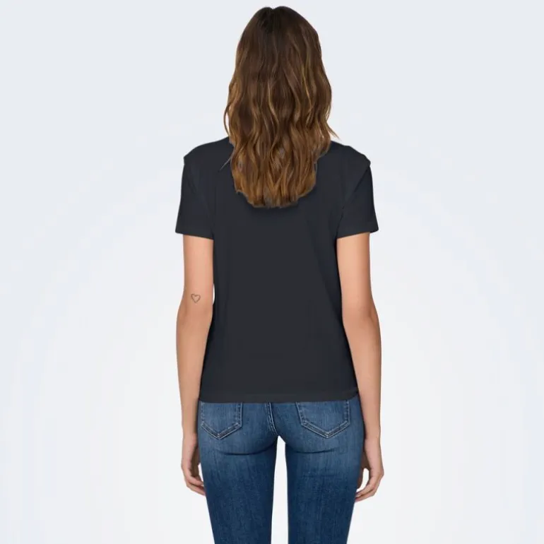 Tee shirt col rond michigan coton Amour Femme JDY