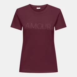 Tee shirt col rond michigan coton Amour Femme JDY