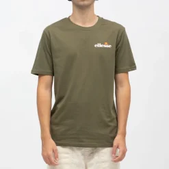 Tee shirt col rond regular couleur unie avec logo Homme ELLESSE