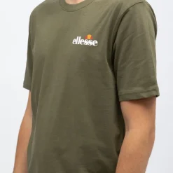 Tee shirt col rond regular couleur unie avec logo Homme ELLESSE